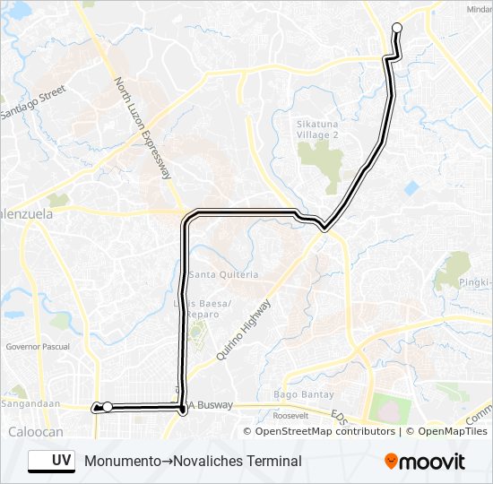 Uv Route Schedules Stops And Maps Monumento‎→novaliches Terminal