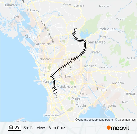 UV Bus Line Map