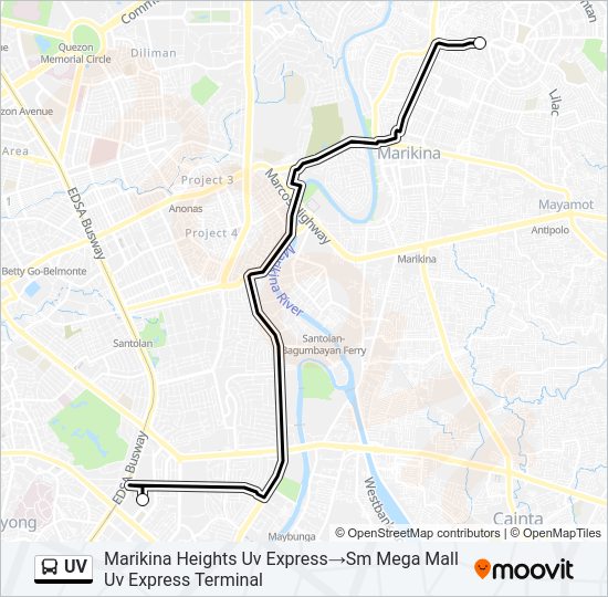 UV Bus Line Map