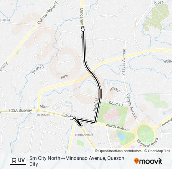 UV Bus Line Map