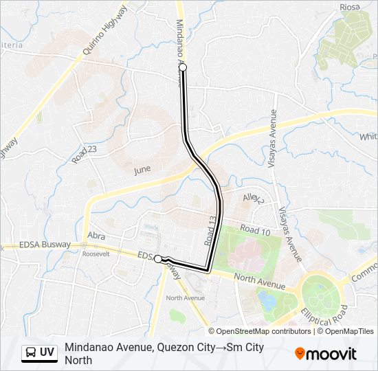 UV bus Line Map