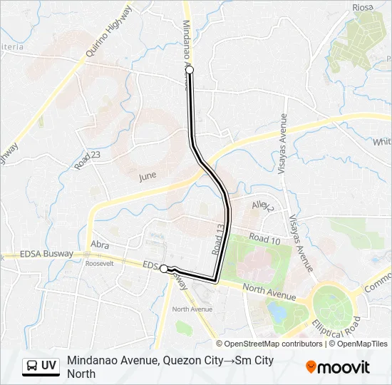 UV Bus Line Map