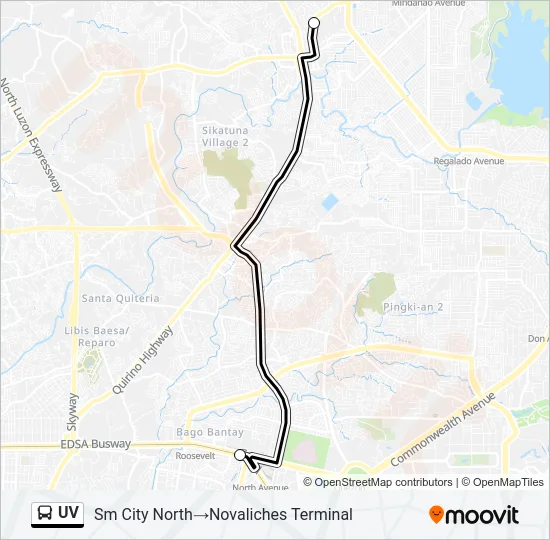 UV Bus Line Map