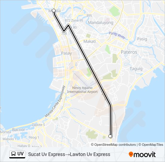 UV Bus Line Map