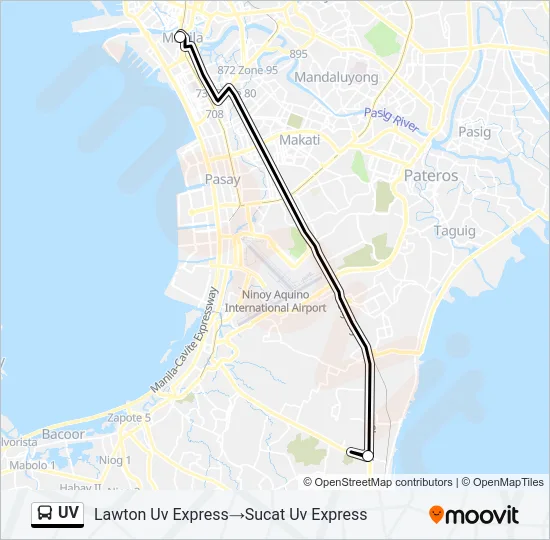 UV Bus Line Map