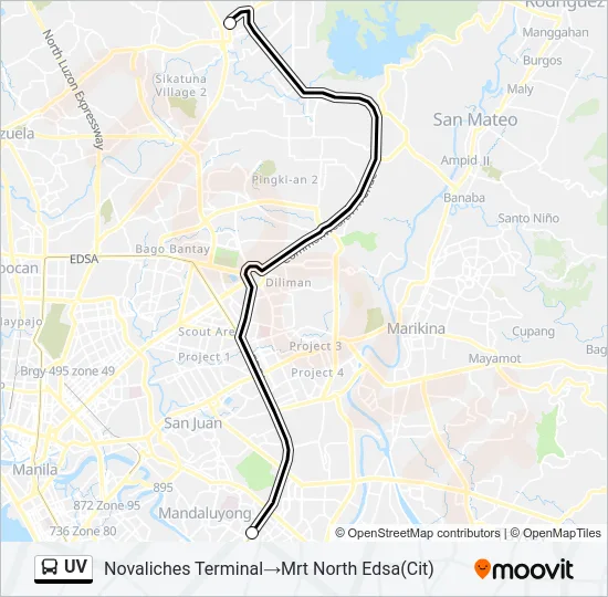 UV Bus Line Map