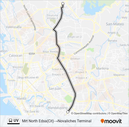 UV Bus Line Map