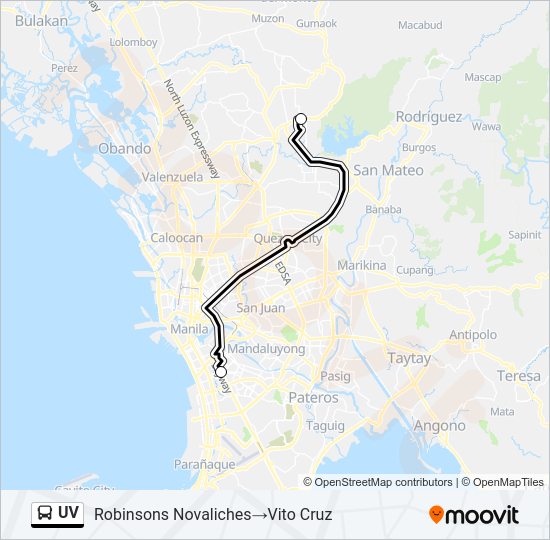 UV Bus Line Map