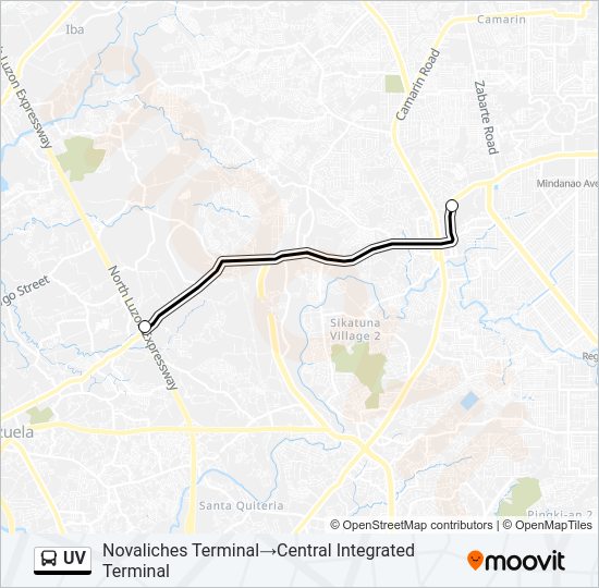 UV Bus Line Map