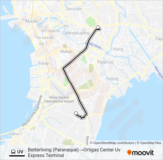 UV Bus Line Map