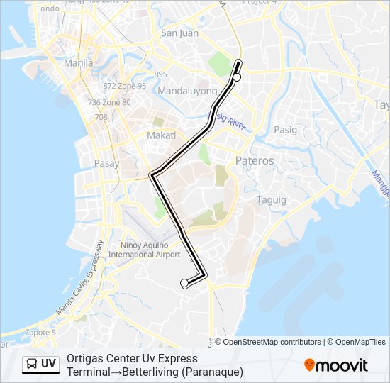 UV Bus Line Map