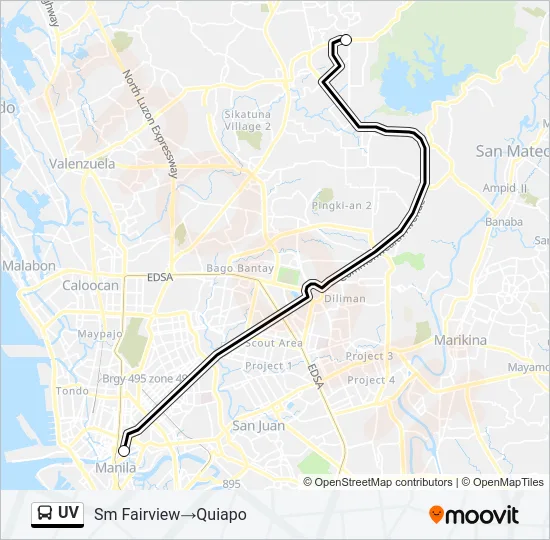 UV Bus Line Map