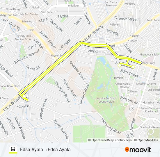 UPPER WEST EXPRESS bus Line Map