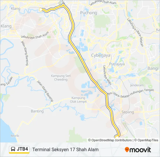 JTB4 Bus Line Map