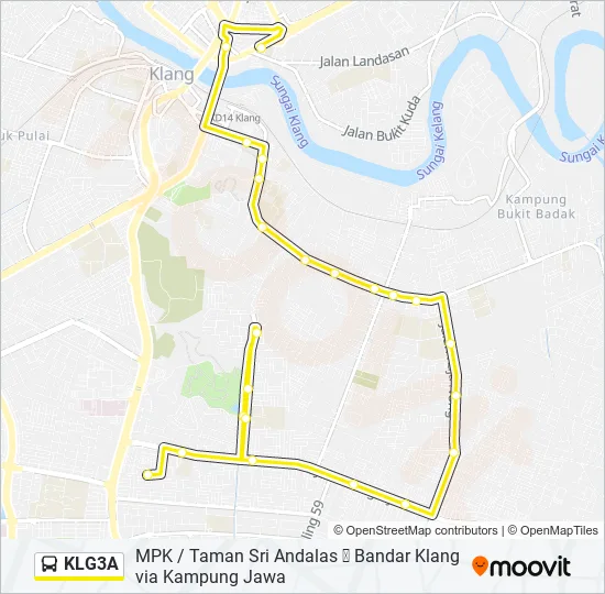 KLG3A Bus Line Map