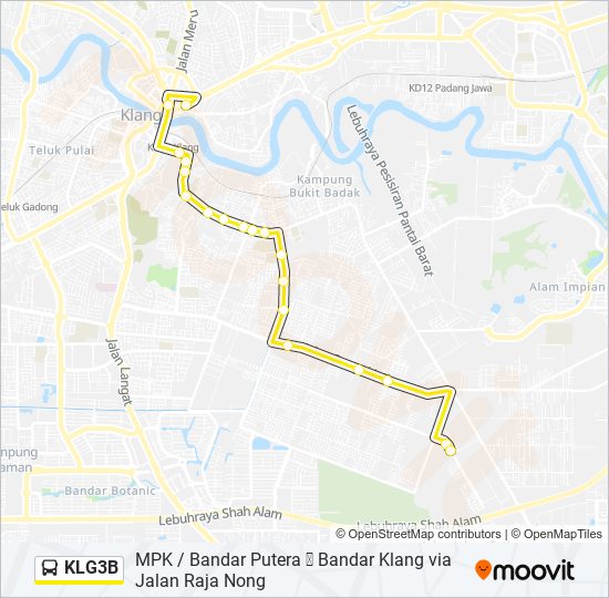 KLG3B bus Line Map