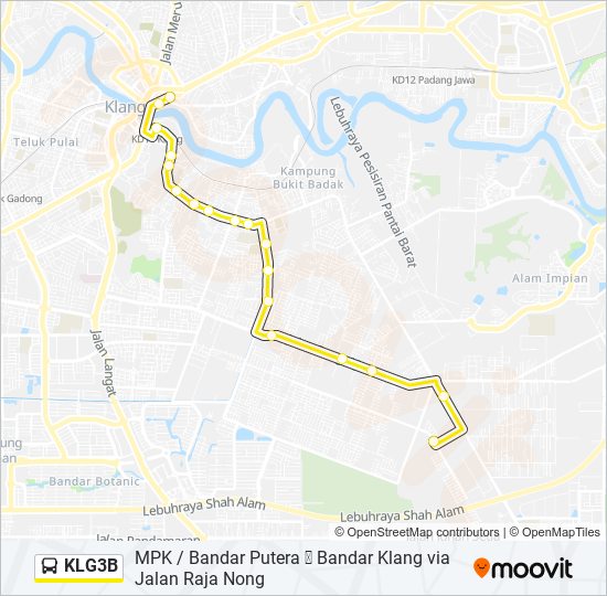 KLG3B bus Line Map