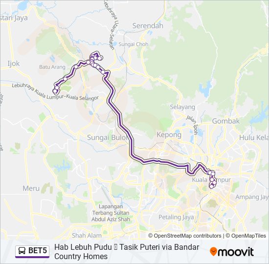 BET5 bus Line Map