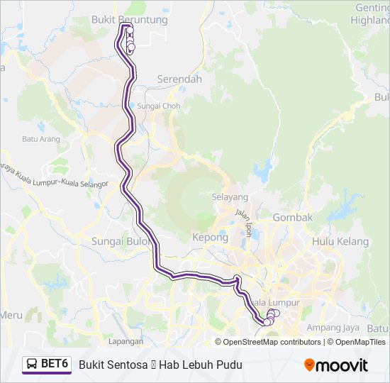 BET6 bus Line Map