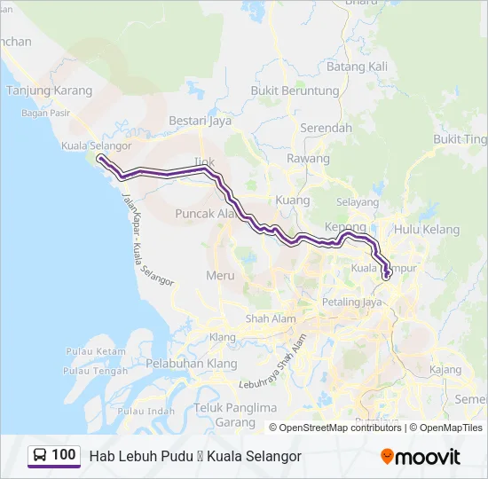 100 Bus Line Map