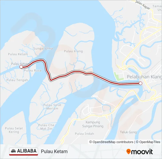 ALIBABA Ferry Line Map