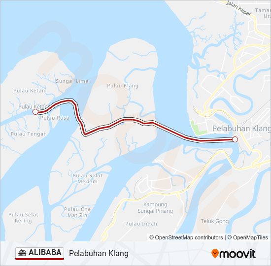 ALIBABA ferry Line Map