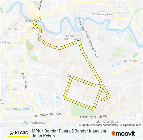 KLG3C Bus Line Map
