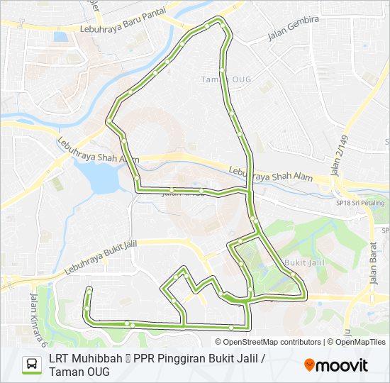 GOKL-14 bus Line Map