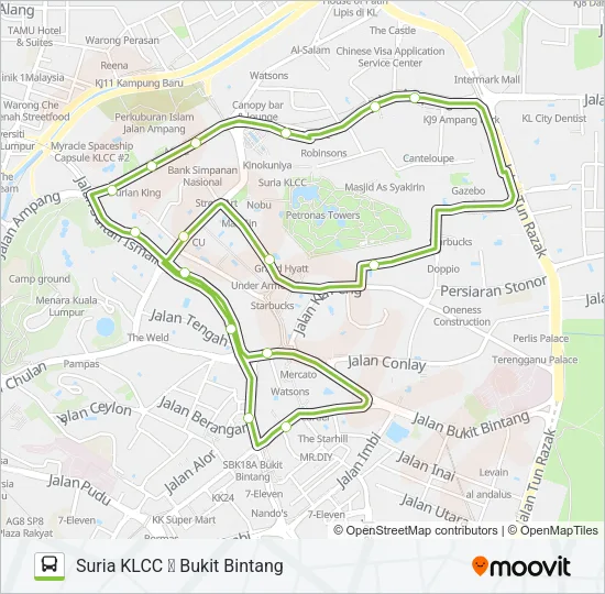 GOKL-01-(GREEN) Bus Line Map