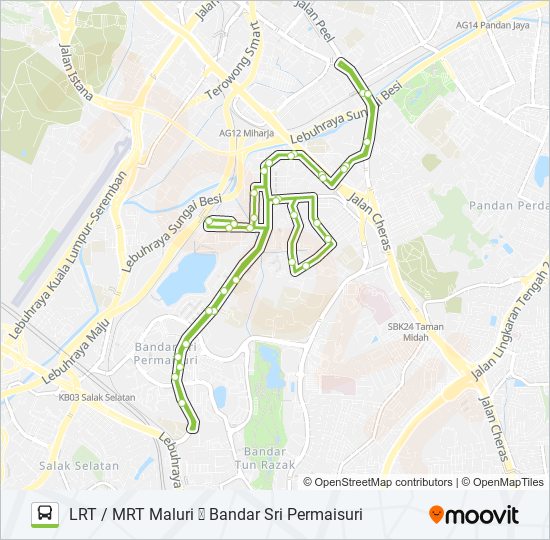 GOKL-10-(PARROT-GREEN) bus Line Map