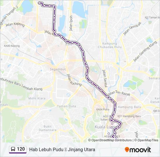 120 Bus Line Map