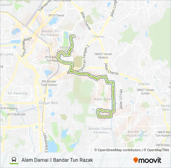 GOKL-15 Bus Line Map