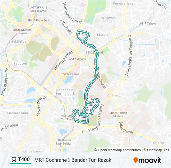T400  Line Map