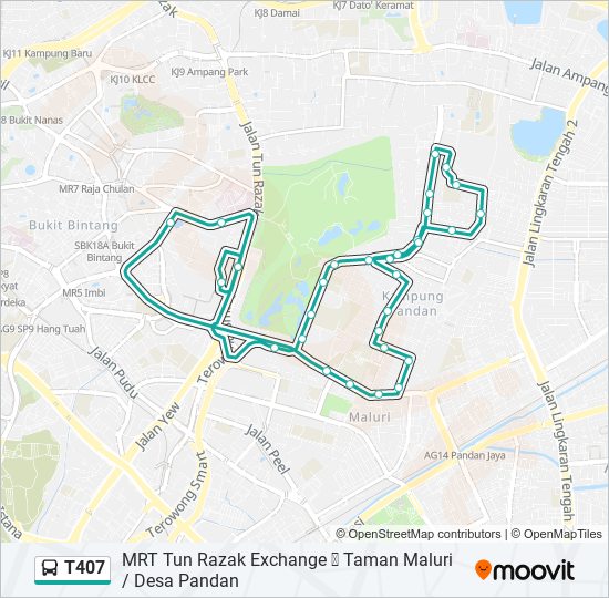 T407 bus Line Map