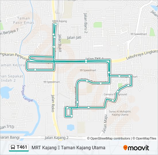 T461 bus Line Map