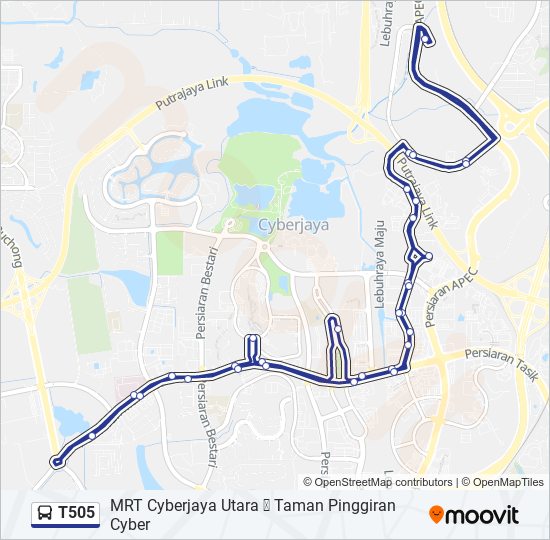 T505 bus Line Map