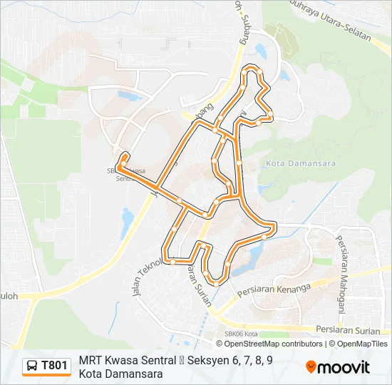 T801  Line Map