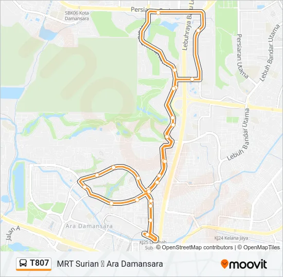 T807  Line Map