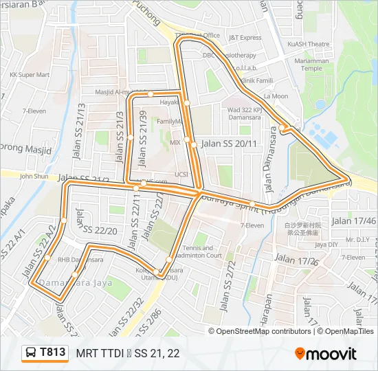 T813  Line Map