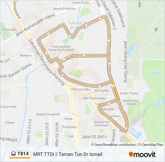 T814  Line Map