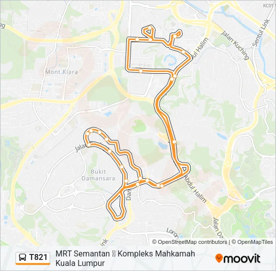 T821  Line Map