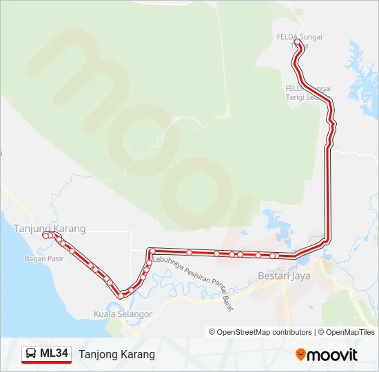 ML34 Bus Line Map