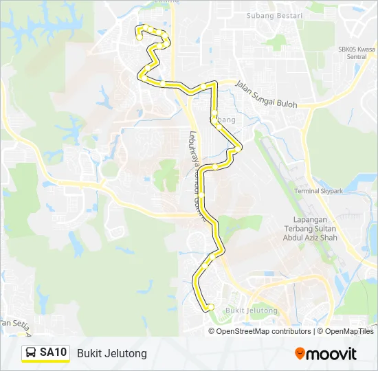 SA10 Bus Line Map