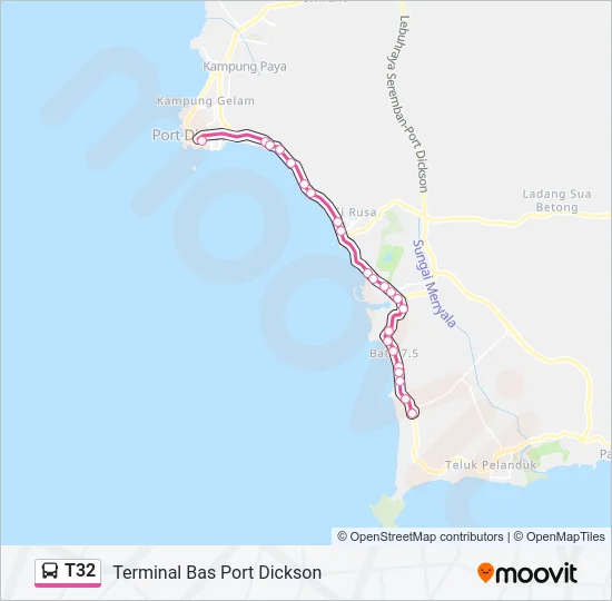 T32 Bus Line Map