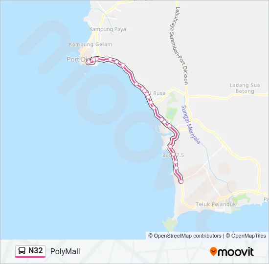 N32 Bus Line Map