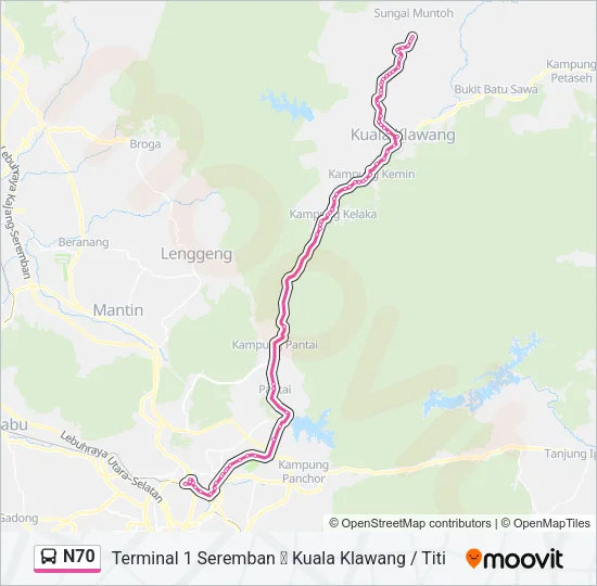 N70 Bus Line Map