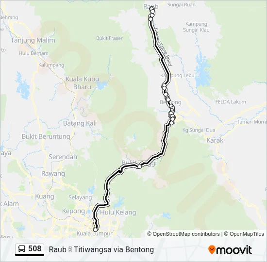 508 Bus Line Map