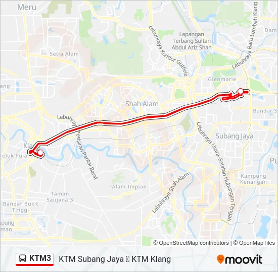 KTM3 Bus Line Map