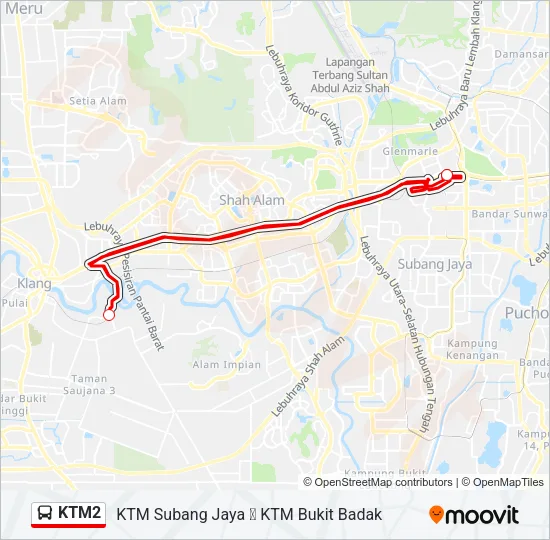 KTM2 Bus Line Map