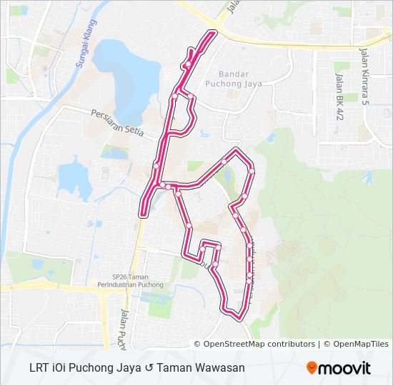 Bus Schedule And Routes Near Me T600 Route: Schedules, Stops & Maps - Lrt Ioi Puchong Jaya ↺ Taman Wawasan  (Updated)